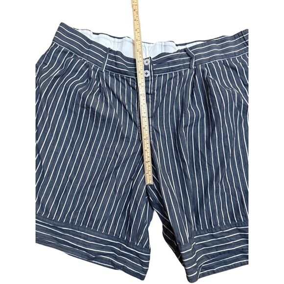 Anthropologie Long Boxer Shorts Blue White Button Fly Sz XL NEW - Picture 9 of 13